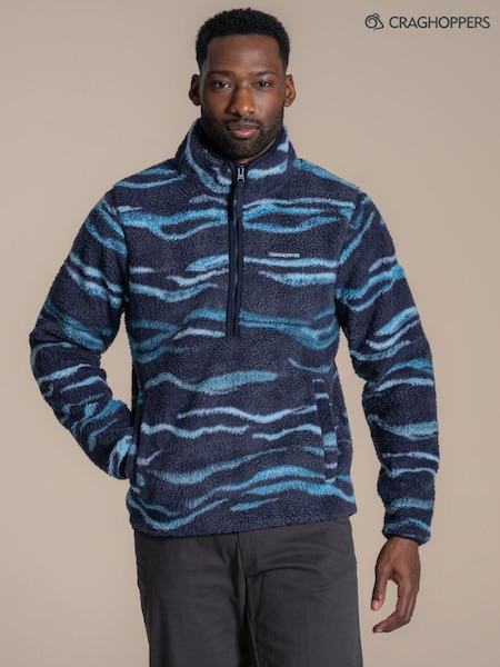 Blue - Regular Craghoppers Rawthey Half Zip Fleece