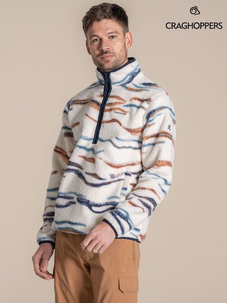 White - Regular Craghoppers Rawthey Half Zip Fleece