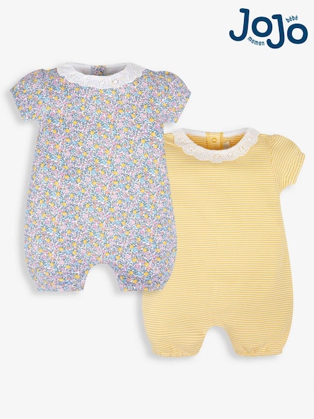 JoJo Maman Bébé 2-Pack Pretty Baby Rompers (959680) | 223 LEI