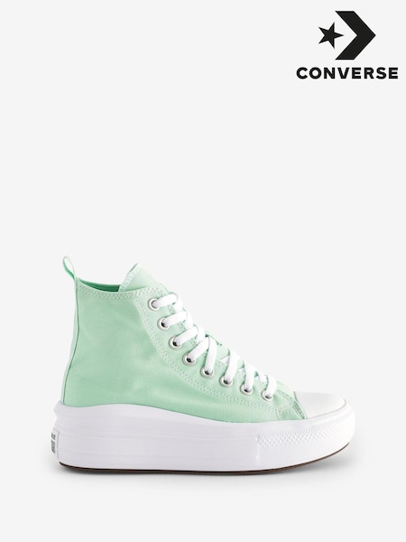 Converse White/Green Chuck Taylor All Star Move Youth Trainers (959879) | €28