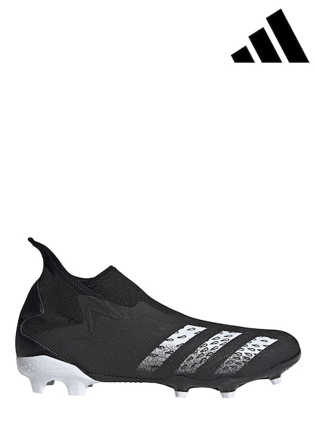 adidas Black/Red Predator P3 Laceless Firm Ground Football Boots (959937) | €54