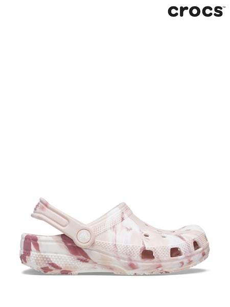 Roz - Saboți marmorați Crocs pentru copii mici (960196) | 125 LEI