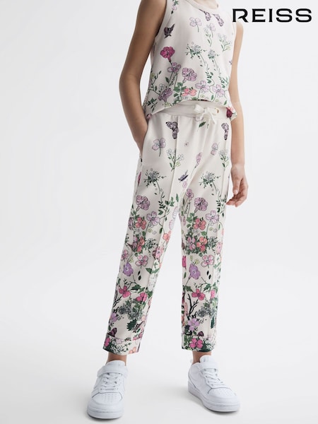 Reiss Kemi Floral Print Drawstring Joggers (960511) | 347 LEI