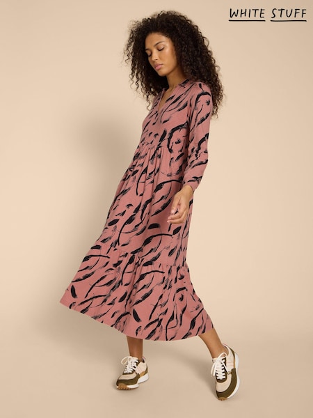 White Stuff Pink Karina Jersey Shirt Dress (960697) | €55