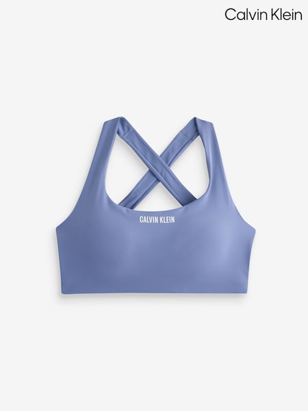 Blå - Calvin Klein Quick-dry Medium-impact Sports Bra
