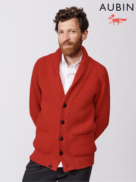 rdeča - Aubin Earl Shawl Collar Wool Cardigan (961427) | € 296