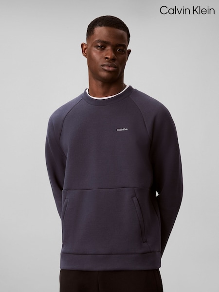 Blau - Regular Calvin Klein Performance Double-knit Sweatshirt