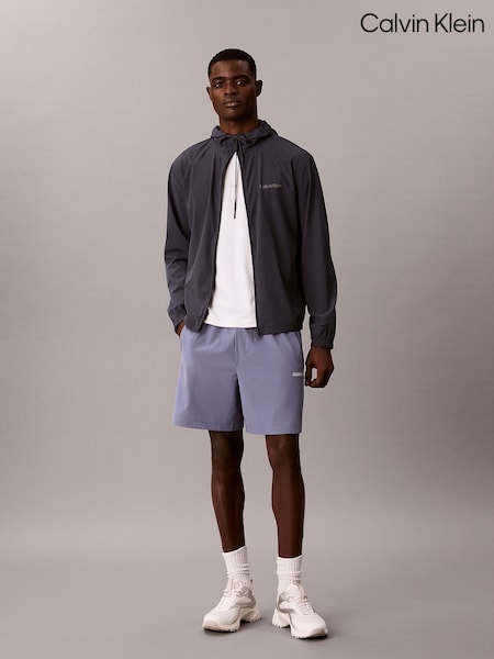 Blue - Regular Calvin Klein Water-repellent Performance Gym Shorts