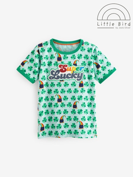 Little Bird by Jools Oliver Short Sleeve Raglan Super Lucky 100% Cotton T-Shirt (962128) | 62 LEI - 78 LEI
