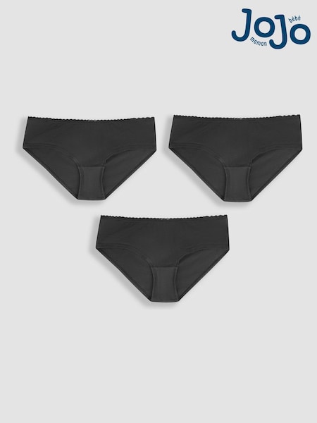 Черный - JoJo Maman Bébé 3-Pack Lace Trim Maternity Shorts (962598) | €27
