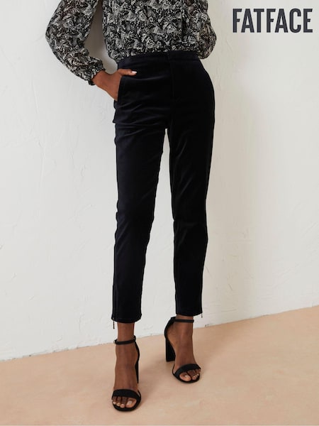FatFace Black Isobelle Velvet Trousers (962750) | €25