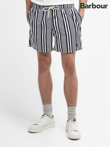 Barbour® Navy Decklam Stripe Swim Shorts (963522) | €31