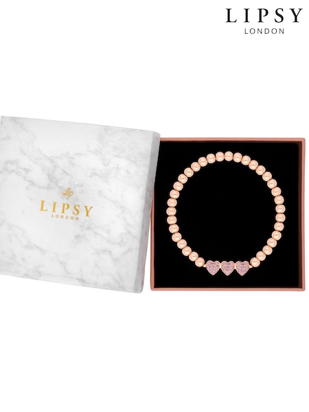 Lipsy Jewellery Pink Micro Pave Stretch Bracelet - Gift Boxed (964859) | €32
