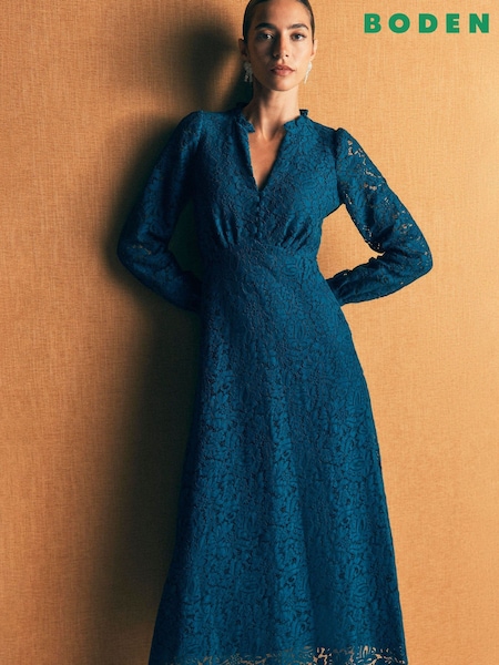 Blue - Boden Cassie Lace Tea Dress