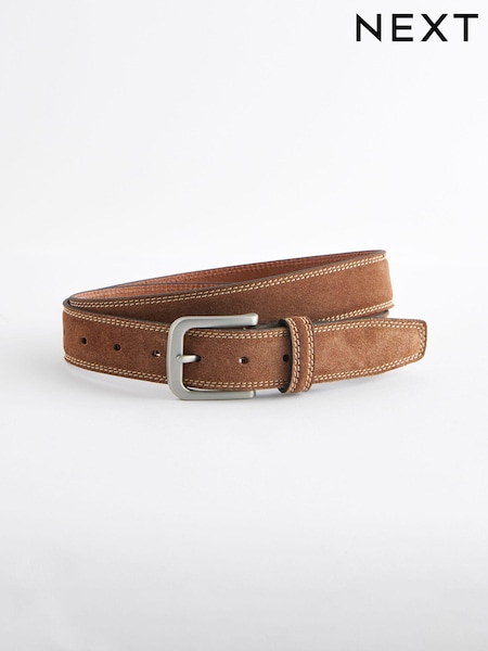 Tan Brown Stitch Detail Suede Belt (965328) | €9