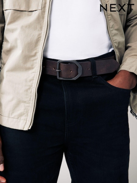 Brown Bottle Opener Buckle Leather Belt (965331) | €9