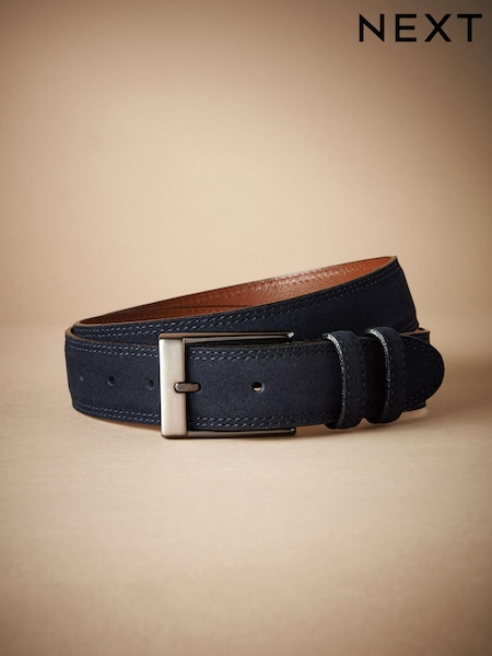 Blue Signature Double Keeper Suede Belt (965344) | AED76