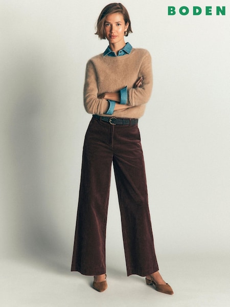 Brown - Boden Belgravia Chunky Cord Trousers