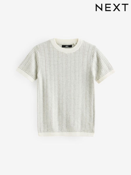 Grey Knitted Textured T-Shirt (3-16yrs) (965580) | €3 - €5