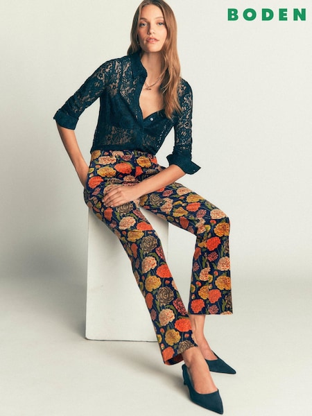 Blue - Boden Canonbury Velvet Trousers