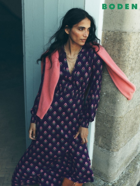 Blue - Boden Georgia Jersey Midi Dress