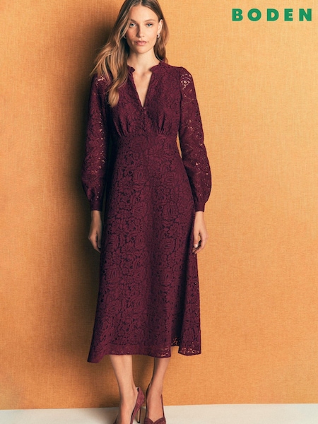 Púrpura - Boden Cassie Lace Tea Dress