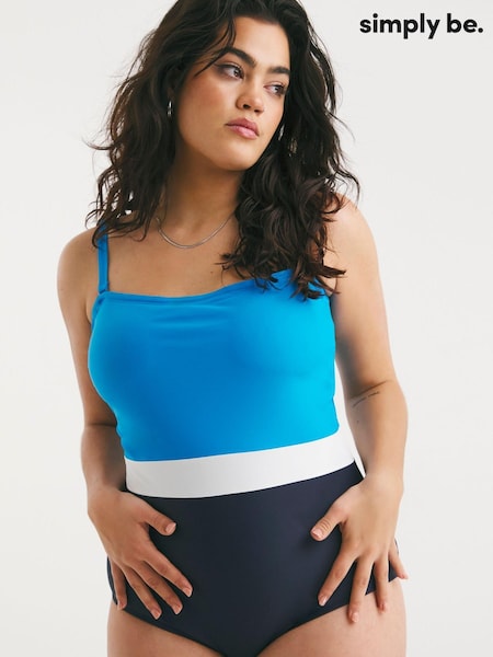 Simply Be Blue Mix and Match Non WiredPadded Bandeau Swimsuit (966403) | €10