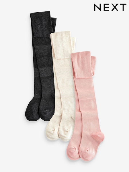 Rosa crema y gris oscuro - 3 Pack Cotton Rich Tights (967036) | 14 € - 21 €