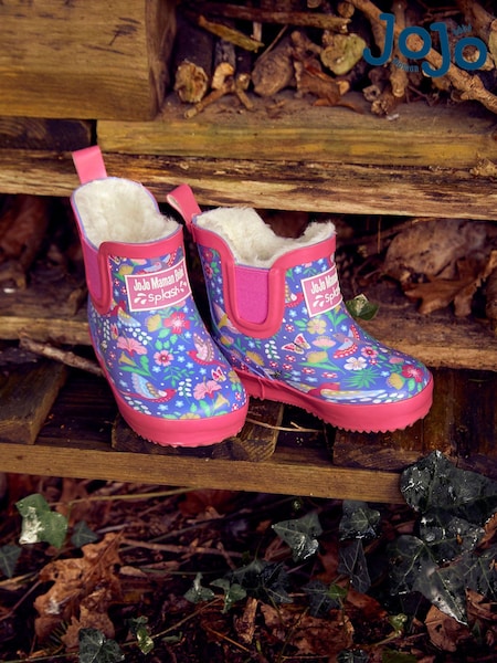 JoJo Maman Bébé Cosy Lined Bird Floral Ankle Wellies (967136) | 38 €