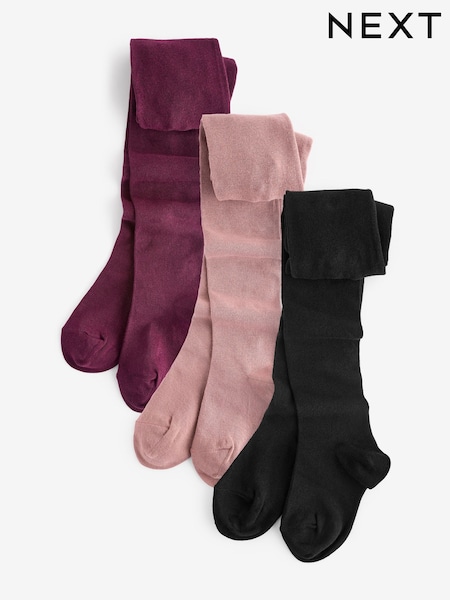 Schwarz/Beerenfarben - Cotton Rich Tights 3 Pack (967161) | 9 € - 14 €