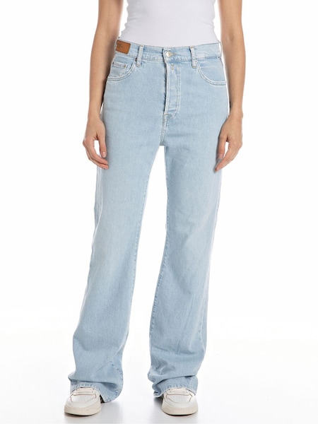 Replay Light Blue Denim Becka Baggy Flare Fit Jeans (967469) | €122