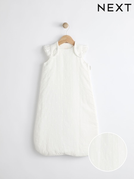 White Broderie Baby 2.5 Tog 100% Cotton Sleep Bag (967657) | 157 QAR - 176 QAR