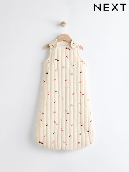 Natural Quilted Cherry Baby 2.5 Tog 100% Cotton Sleep Bag (967866) | KRW59,800 - KRW68,300