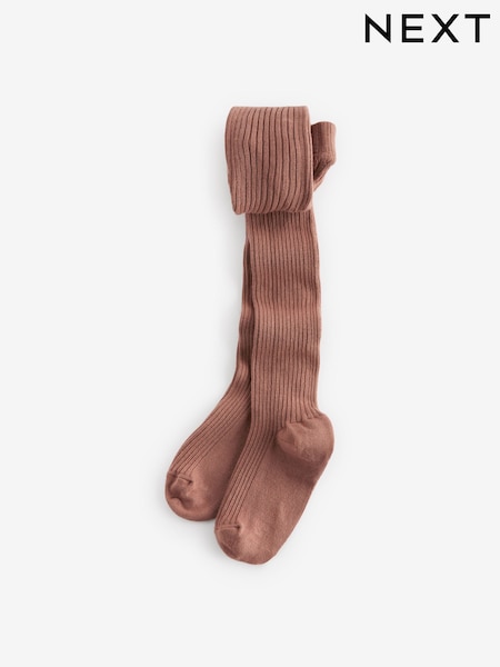 Rust Brown Cotton Rich Rib Tights (968048) | € 4 - € 7