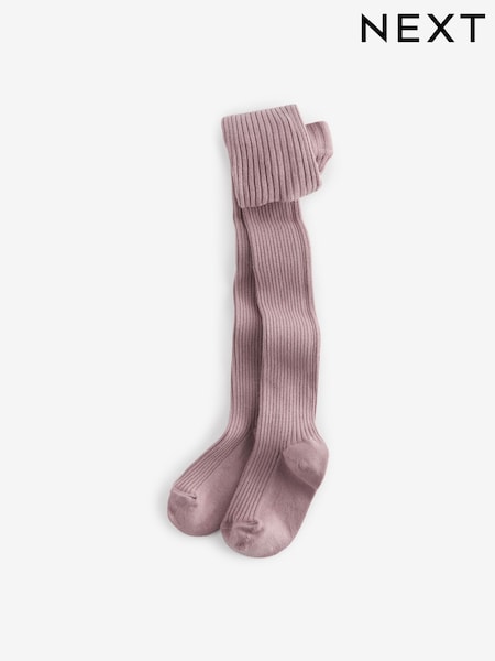 Lilac Purple Cotton Rich Rib Tights (968063) | AED17 - AED25