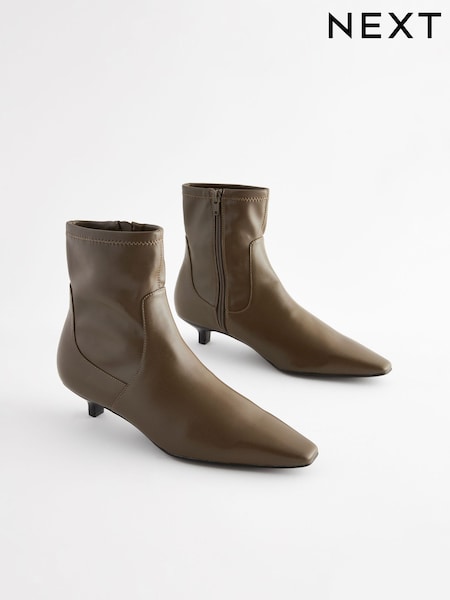 Khaki Green Forever Comfort® Chisel Toe Sock Boots (968416) | AED88