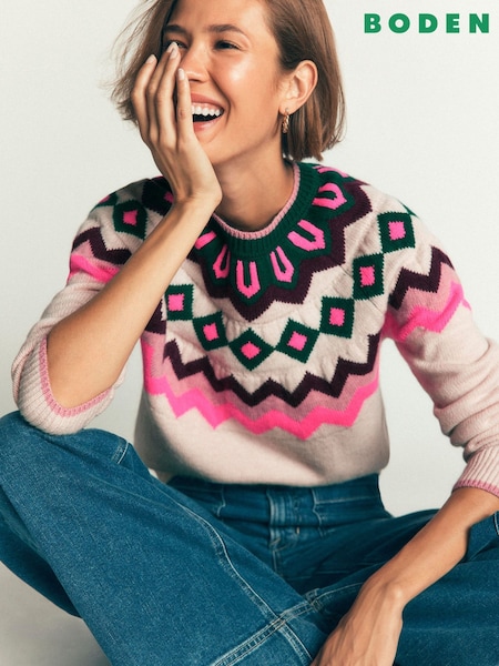 Rose - Boden Mae Fair Isle Knitted Jumper