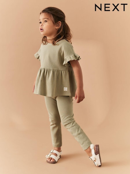 Vert - Ensemble haut à manches courtes et legging (3 mois-7 ans) (968809) | € 7 - € 10