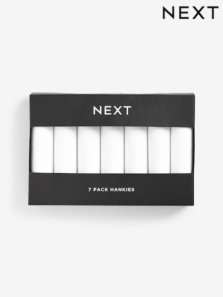 White 100% Cotton Handkerchiefs Seven Pack (969276) | EGP960