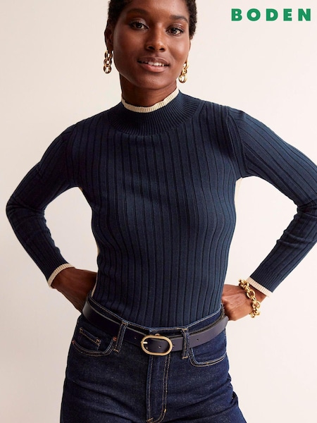 Boden Blue Isodora Ribbed Jumper (969841) | €44.50