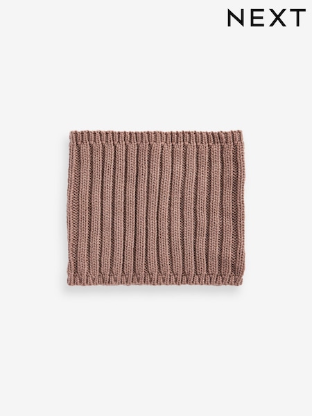Nerzbraun - Ribbed Knitted Snood (1-16yrs) (969976) | 2 € - 3 €