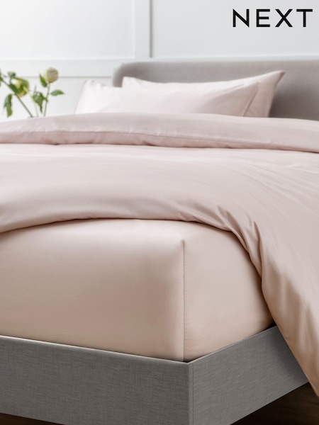 Blush Pink Collection Luxe 400 Thread Count 100% Egyptian Deep Fitted Cotton Sateen Sheet (970369) | €28 - €44