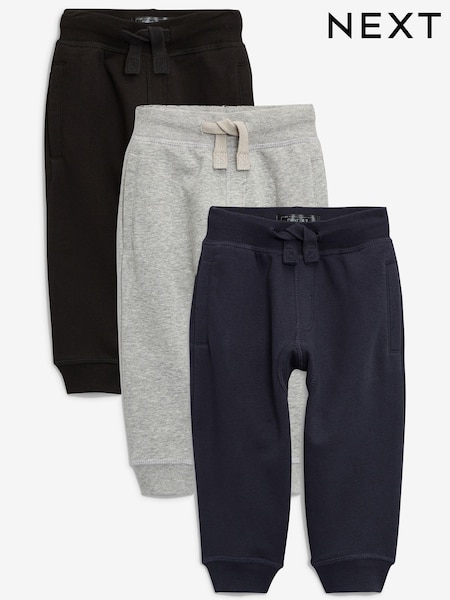 Sive/mornarsko modre/črne - Essential Joggers Three Pack (3mths-7yrs) (971025) | € 16 - € 19