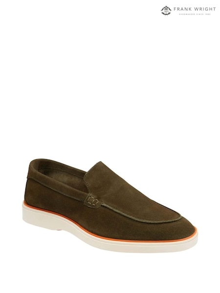 Verde - Frank Wright piele întoarsă fără închidere Mocasini (971177) | 271 LEI