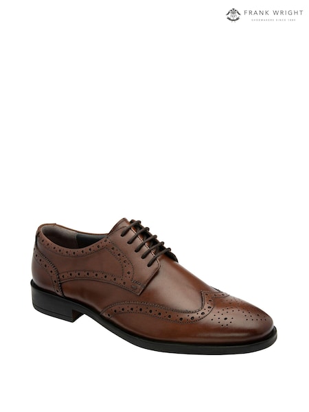 Ruskea - Frank Wright Leather Nyöritettävä; nauha- Brogue-kengät (971259) | €60