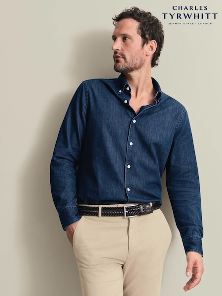 Indigo Blue - Regular Charles Tyrwhitt Denim Slim Fit Shirt
