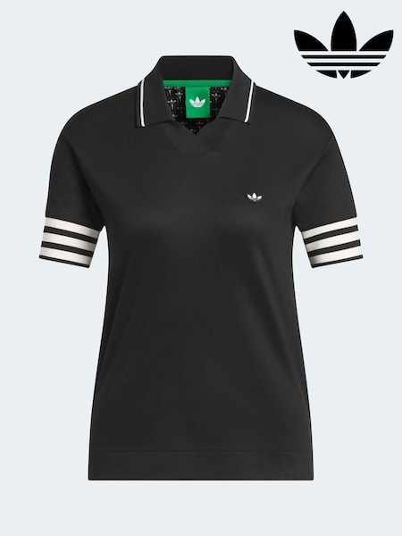 Black - Adidas Original Mr 3-stripe Polo Shirt