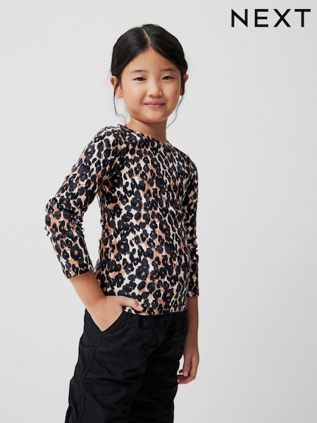 Leopard Printti; kuvio - Pitkä hiha ribbineppi (3-16v.) (972459) | €9 - €14