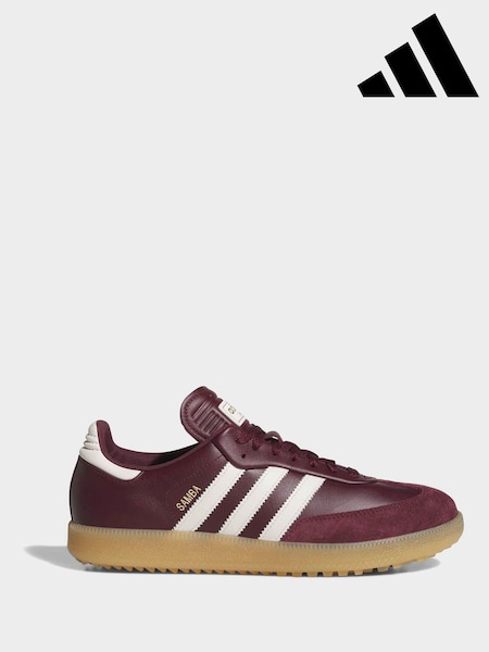 Red - Regular Adidas Golf Samba Trainers