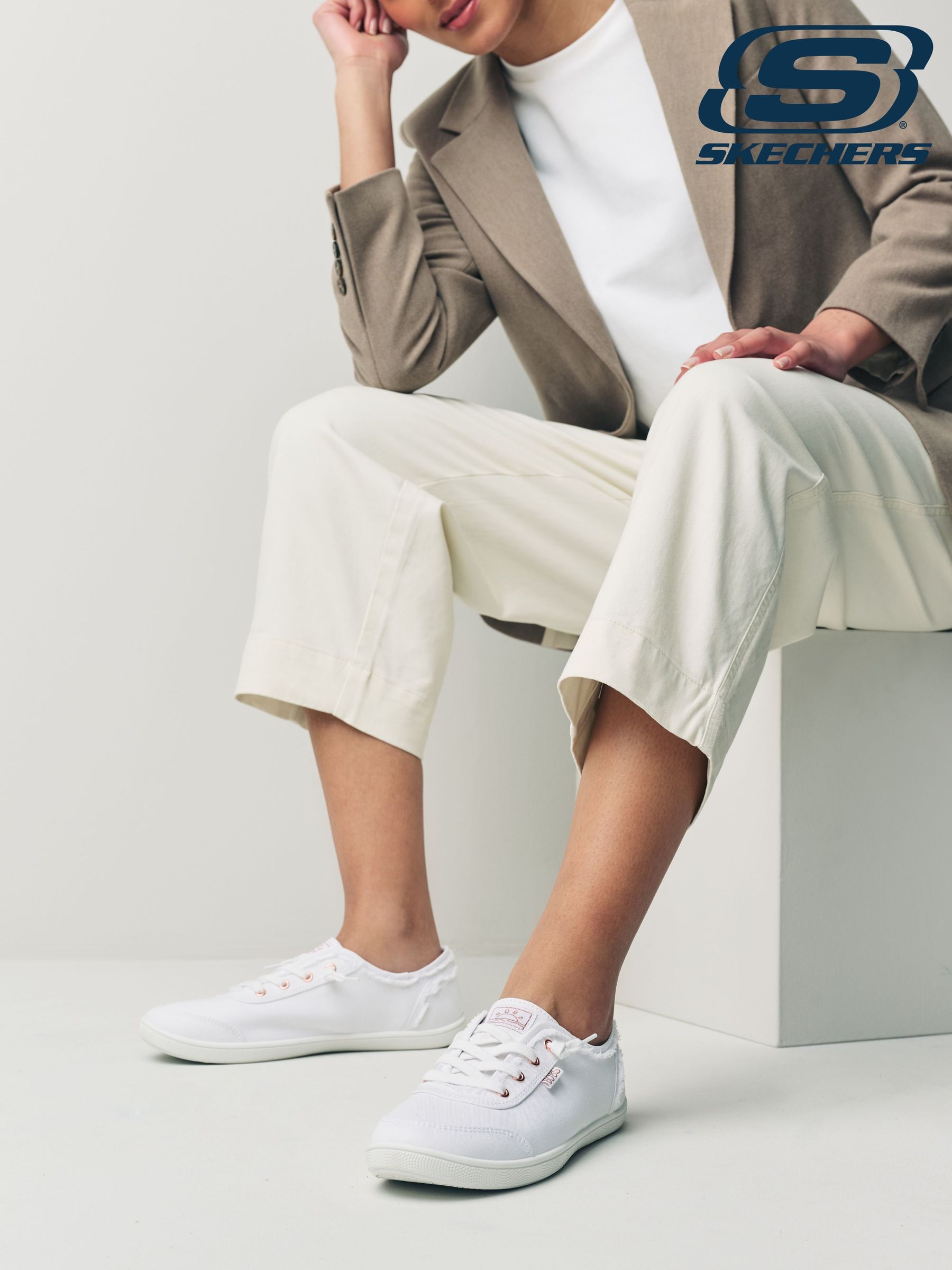 Women s Skechers White Casual Footwear Next Luxembourg
